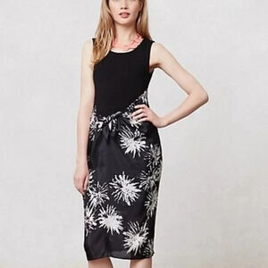 NWT Bailey 44 Black Silk Tie Waist Dress S